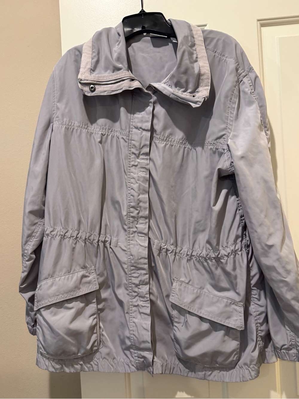 Chico's Light Gray Utility Anorak Jacket